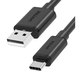 Unitek Y-C480BK czarny / Kabel USB-A - USB-C / 0,25 m / 3 A