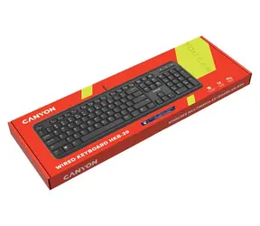 Canyon HKB-20 czarny / Klawiatura / USB / 104 klawisze / cicha / multimedialna / układ CZ/SK