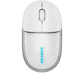 Canyon OnClick 24 biała / Bezprzewodowa mysz optyczna / Bluetooth 5.1 + 2.4 GHz / 1200 dpi / Bateria 500 mAh