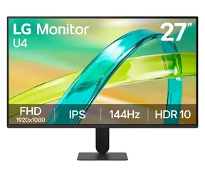 27" LG 27U411B-B czarny / Monitor / IPS / FHD / 144 Hz / 1 ms / HDMI + D-Sub
