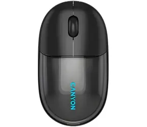 Canyon OnClick 24 czarna / Bezprzewodowa mysz optyczna / BT 5.1 + 2.4 GHz / 1200 dpi / 4 przyciski / 500 mAh