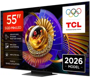 55" TCL 55C7L czarny / Telewizor / 4K UHD / SQD-Mini LED / 144 Hz / DVB-T2/C/S2 / Google TV