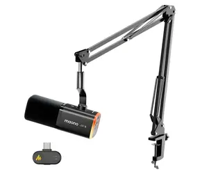 Maono PD100WS czarny / Mikrofon dynamiczny / bezprzewodowy / USB-C / 50 - 16000 Hz / RGB