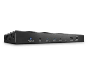 Lindy 4- Port HDMI 18G czarny / rozdzielacz HDMI / 4K 60Hz / HDCP 2.2 / zarządzanie EDID