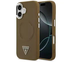 Guess z Logo trójkąta MagSafe brązowy / Tylna obudowa / MagSafe / iPhone 17