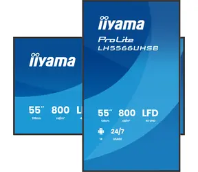 55" iiyama LH5566UHSB-B1 czarny / Monitor / VA / 4K UHD / 800 cd/m2 / 2x HDMI / WLAN