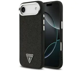 Logo Guess Glitter Triangle w kolorze czarnym / Tylna obudowa / MagSafe / iPhone 17 Air