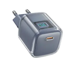Ładowarka Acefast A53 GaN szara / USB-C / PD 30W / wyświetlacz