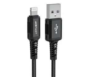 Acefast C4-02 USB-A - kabel Lightning czarny / MFi / 2,4 A / 1,8 m