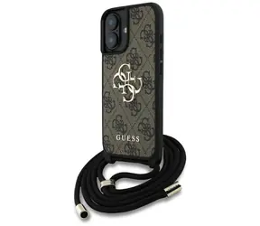 Guess 4G Big Logo Crossbody brązowy / Etui / Pasek na ramię / iPhone 16 PLUS
