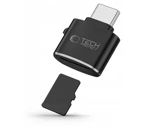 Tech-Protect UltraBoost czarny / Czytnik kart / USB-C / microSD