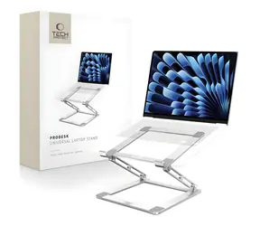 Tech-Protect ULS400 srebrny / Podstawka pod laptopa / składana / regulowana / do 17"