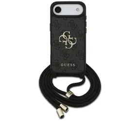 Pasek Guess 4G Big Logo do iPhone'a Air czarny / Tylna obudowa / Pasek na ramię