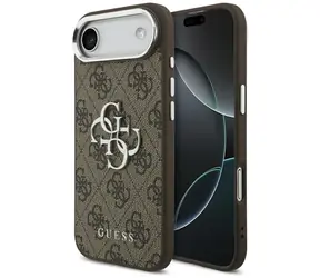 Guess 4G Big Classic Logo iPhone 17 Air brązowe, srebrne / Etui / Apple iPhone 17 Air