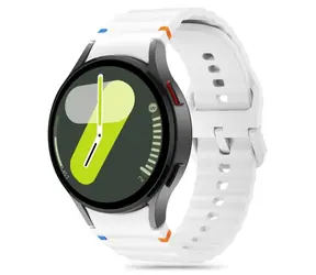 Pasek sportowy Tech-Protect Silikonowy biały / Pasek / Samsung Galaxy Watch 4/5/5 Pro/6/7/FE / Silikon