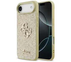 Etui Guess FIXED Glitter Big 4G do iPhone'a Air w kolorze złotym / Etui