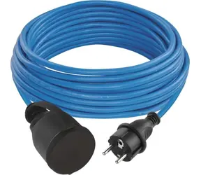 Przewód przedłużający Emos zewnętrzny 10 m niebieski / 1 gniazdo / PVC / 230 V / 1,5 mm2