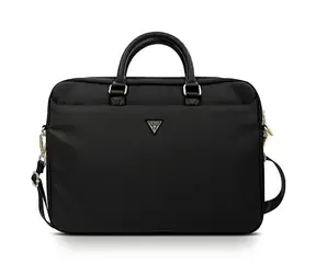 Guess Nylon Triangle Logo czarny / Torba na laptopa / 16" / nylon