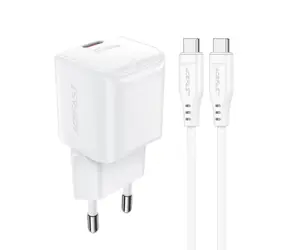 Acefast A73 Mini PD20W GaN biały / Ładowarka / USB-C / 20W / + kabel USB-C