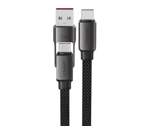 Acefast C13-04 USB-C (M) - USB-A/USB-C (M) 1,2 m czarny / Kabel / 3A / 480 Mb/s