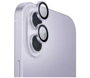 Oprawka ochronna na soczewki UNIQ Optix fioletowa / Osłona obiektywu / iPhone 17 / aluminium / z aplikatorem