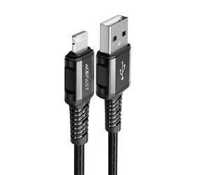 Acefast C1-02 czarny / Kabel / USB-A (M) - Lightning (M) / 1,2 m / MFi / 2,4 A