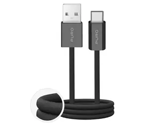 Puro Fabrik 2.0 czarny / Pleciony kabel USB-A do USB-C / 10 W / 1,5 m