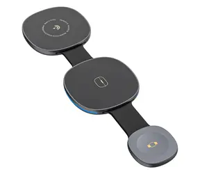 Dudao A11S czarny / Ładowarka bezprzewodowa / 3w1 / MagSafe