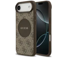 Guess 4G Circle Classic Logo MagSafe brązowy / Tylna obudowa / iPhone Air / MagSafe