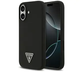 Guess Silikonowe Logo MagSafe z trójkątnym logo w kolorze czarnym / Tylna obudowa / do iPhone'a 17 / MagSafe