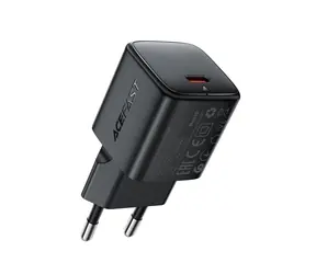 Ładowarka Acefast A117 GaN czarna / USB-C / PD 20W
