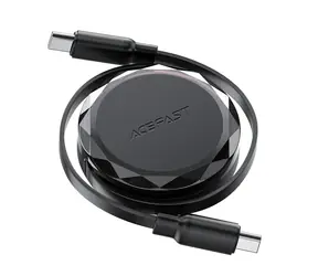 Kabel Acefast USB-C (M) - USB-C (M) zwijany czarny / 60 W