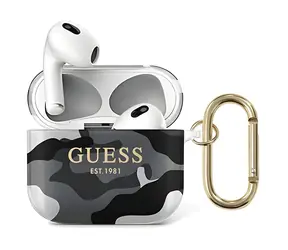 Guess Camo Collection AirPods 3 w kolorze czarnym / Etui / Do Apple AirPods (3. generacji)