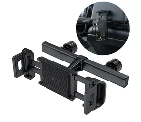 Acefast D8 czarny / Uchwyt na zagłówek do telefonu i tabletu / szerokość 135-230 mm