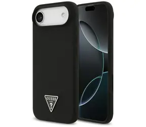 MagSafe Guess Silicone Triangle Logo do iPhone'a 17 Air w kolorze czarnym / Tylna obudowa / MagSafe