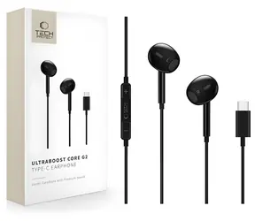 Tech-Protect Ultraboost Core G2 czarny / Słuchawki bezprzewodowe / Bluetooth / Etui ładujące USB-C