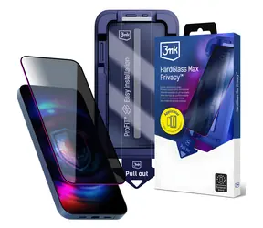 Szkło ochronne 3mk HardGlass Max Privacy / Apple iPhone 15 Pro / 9H / Filtr prywatyzujący