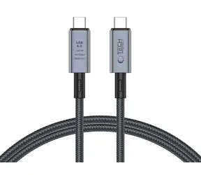 Tech-Protect UltraBoost Max szary / Kabel / USB-C 4.0 - USB-C 4.0 / PD 240 W / 40 Gb/s / 8K / 1 m