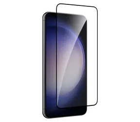 Puro Frame czarna ramka / Folia ochronna na ekran / Samsung Galaxy S25, S24 / Szkło hartowane