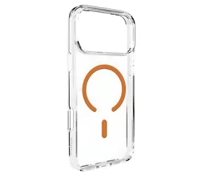 Puro Lite Mag iPhone 17 Pro przezroczysta, pomarańczowa ramka / Etui / MagSafe