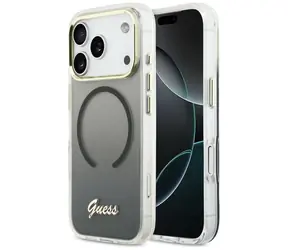 Guess Tylna obudowa IML Gradient Script Metal MagSafe iPhone 17 Pro czarna / Tylna obudowa / MagSafe / iPhone 17 Pro