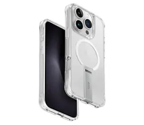 UNIQ Eleva Vertica Stand iPhone 16 Pro transparentny / Etui / ze stojakiem
