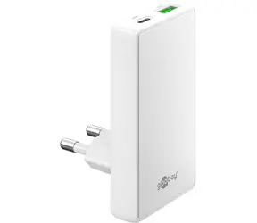 Goobay 90° GaN biały / Zasilacz / 65 W / USB-C + USB-A