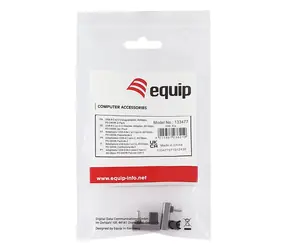 Equip 133477 czarny/szary / adapter USB-C / USB4 Gen 4 / 40 Gbit/s / PD 240W / kątowy 180° / 2 szt.