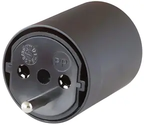Adapter Brennenstuhl FIX DE/CH czarny / Adapter podróżny / T12 - Schuko / 3-biegunowy / 230V