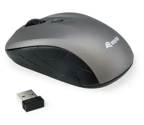 Mysz podróżna Equip w kolorze szarym / Mysz bezprzewodowa / Optyczna / 1600 DPI / 2,4 GHz / Odbiornik USB Nano