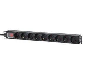 Listwa zasilająca Intellinet Rack 9x / Listwa zasilająca / 1U / 16 A / 4000 W / kabel 2 m