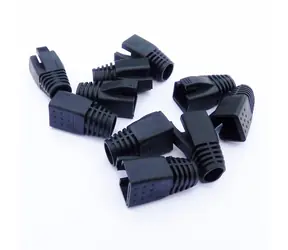 Osłona złącza DATACOM RJ45 CAT6A/CAT7 czarna / Osłona złącza / do kabla do 8,5 mm / 10 szt.