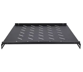 Półka rack Extralink 500 mm czarna / Półka rack / 19" / 1U / 502x472 mm / montaż punktowy