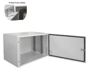 Szafa zewnętrzna DATACOM 19" 6U szara / Szafa / Montaż na ścianie / 600x400 mm / IP65